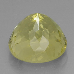 Quarzo Giallo limone naturale da 9.62 ct, Taglio rotondo, VS