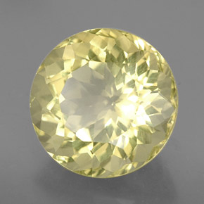Quarzo naturale giallo da 7,14 ct, taglio rotondo, VVS