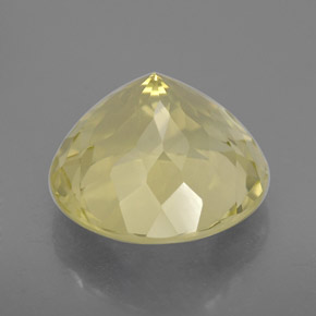 Quarzo naturale giallo da 7,14 ct, taglio rotondo, VVS