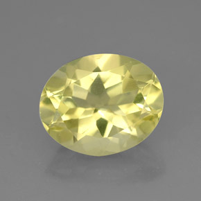 Quarzo naturale giallo da 3,29 ct, taglio ovale, VVS