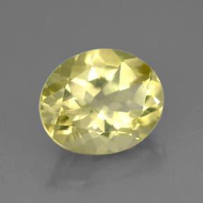 Quarzo naturale giallo da 3,29 ct, taglio ovale, VVS