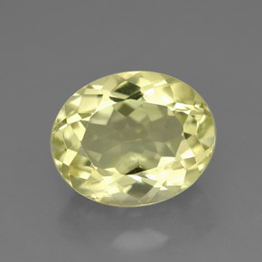 Quarzo naturale giallo da 3,95 ct, taglio ovale, VVS