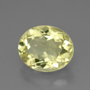 Quarzo naturale giallo da 3,95 ct, taglio ovale, VVS