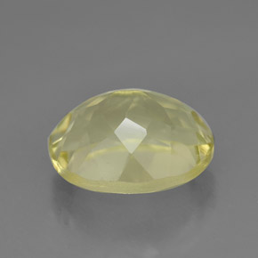 Quarzo naturale giallo da 3,95 ct, taglio ovale, VVS