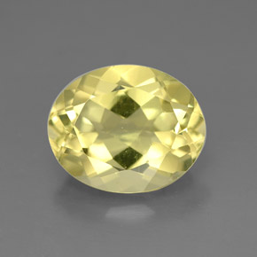 Quarzo naturale giallo da 3,28 ct, taglio ovale, VVS