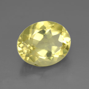 Quarzo naturale giallo da 3,28 ct, taglio ovale, VVS