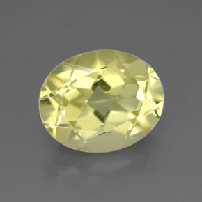 Quarzo naturale giallo da 3,45 ct, taglio ovale, VVS