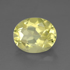 Quarzo naturale giallo da 3,45 ct, taglio ovale, VVS