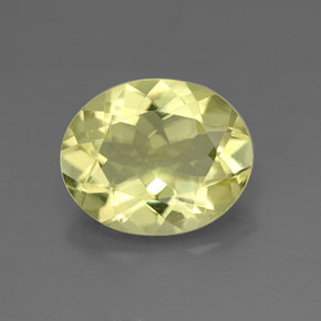 Quarzo naturale giallo da 3,07 ct, taglio ovale, VVS