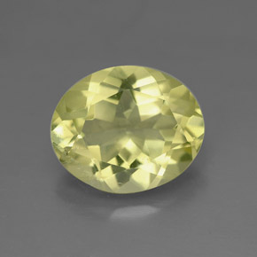 Quarzo naturale giallo da 3,19 ct, taglio ovale, VVS