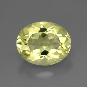 Quarzo naturale giallo da 3,82 ct, taglio ovale, VVS