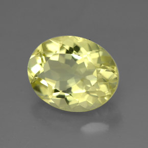 Quarzo naturale giallo da 3,82 ct, taglio ovale, VVS