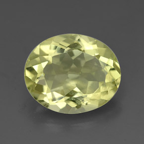Quarzo naturale giallo da 3,06 ct, taglio ovale, VVS-VS