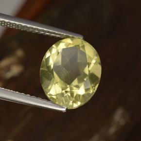 Quarzo naturale giallo da 3,63 ct, taglio ovale, VVS