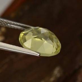 Quarzo naturale giallo da 3,63 ct, taglio ovale, VVS