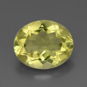 Quarzo naturale giallo da 3,11 ct, taglio ovale, VVS