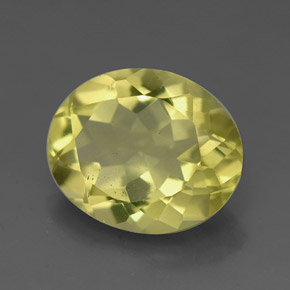 Quarzo naturale giallo da 3,11 ct, taglio ovale, VVS