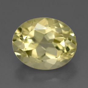 Quarzo naturale giallo da 3,77 ct, taglio ovale, VVS
