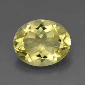 Quarzo naturale giallo da 3,16 ct, taglio ovale, VVS