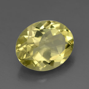 Quarzo naturale giallo da 3,16 ct, taglio ovale, VVS