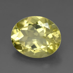 Quarzo naturale giallo da 3,20 ct, taglio ovale, VVS