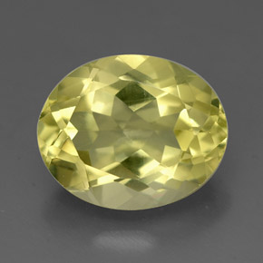 Quarzo naturale giallo da 3,29 ct, taglio ovale, VVS