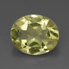 Quarzo naturale giallo da 3,24 ct, taglio ovale, VVS