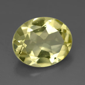 Quarzo naturale giallo da 3,24 ct, taglio ovale, VVS