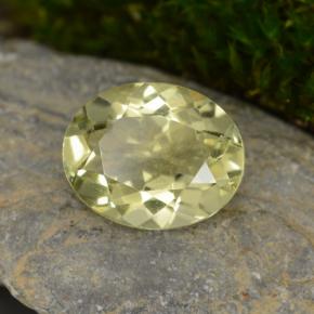 Quarzo naturale giallo da 3,14 ct, taglio ovale, VVS