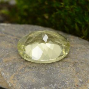 Quarzo naturale giallo da 3,14 ct, taglio ovale, VVS