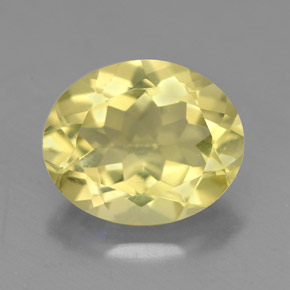Quarzo naturale giallo da 3,16 ct, taglio ovale, VVS-VS