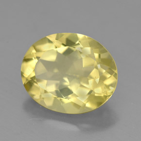 Quarzo naturale giallo da 3,16 ct, taglio ovale, VVS-VS