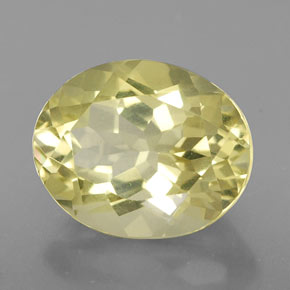 Quarzo naturale giallo da 3,28 ct, taglio ovale, VVS-VS