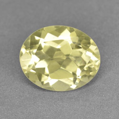 Quarzo naturale giallo da 3,49 ct, taglio ovale, VVS