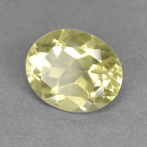 Quarzo naturale giallo da 3,49 ct, taglio ovale, VVS