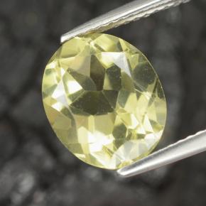 Quarzo naturale giallo da 3,86 ct, taglio ovale, VVS-VS