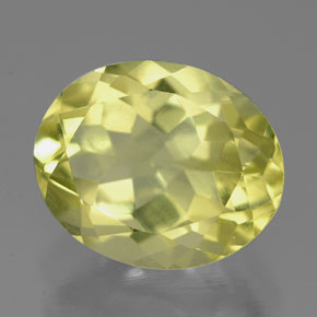 Quarzo naturale giallo da 3,44 ct, taglio ovale, VVS