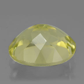Quarzo naturale giallo da 3,44 ct, taglio ovale, VVS