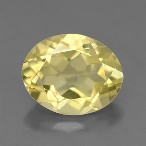 Quarzo naturale giallo da 3,02 ct, taglio ovale, VVS