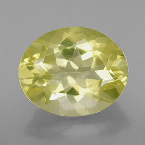 Quarzo naturale giallo da 3,19 ct, taglio ovale, VVS