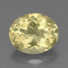 Quarzo naturale giallo da 3,49 ct, taglio ovale, VS