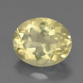 Quarzo naturale giallo da 3,49 ct, taglio ovale, VS