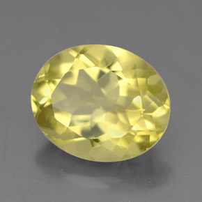 Quarzo naturale giallo da 3,30 ct, taglio ovale, VVS