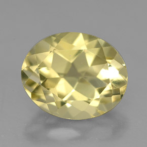 Quarzo naturale giallo da 3,28 ct, taglio ovale, VVS