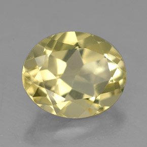 Quarzo naturale giallo da 3,28 ct, taglio ovale, VVS