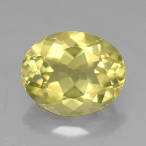 Quarzo naturale giallo da 3,56 ct, taglio ovale, VVS