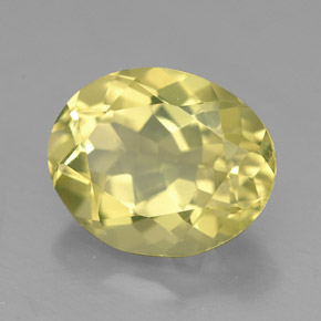 Quarzo naturale giallo da 3,56 ct, taglio ovale, VVS
