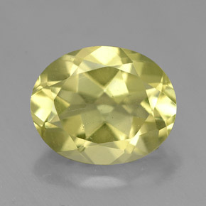 Quarzo naturale giallo da 3,36 ct, taglio ovale, VVS-VS