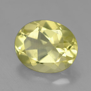 Quarzo naturale giallo da 3,36 ct, taglio ovale, VVS-VS