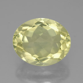 Quarzo naturale giallo da 3,32 ct, taglio ovale, VVS